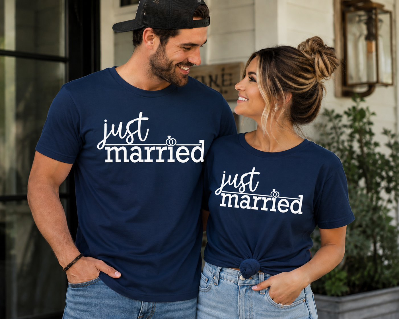 Just Married T-Shirt | Matching Bride & Groom Shirt | Wedding Gift Tee