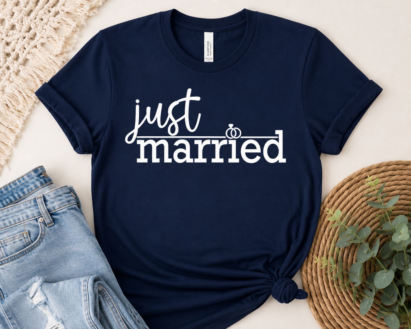 Just Married T-Shirt | Matching Bride & Groom Shirt | Wedding Gift Tee