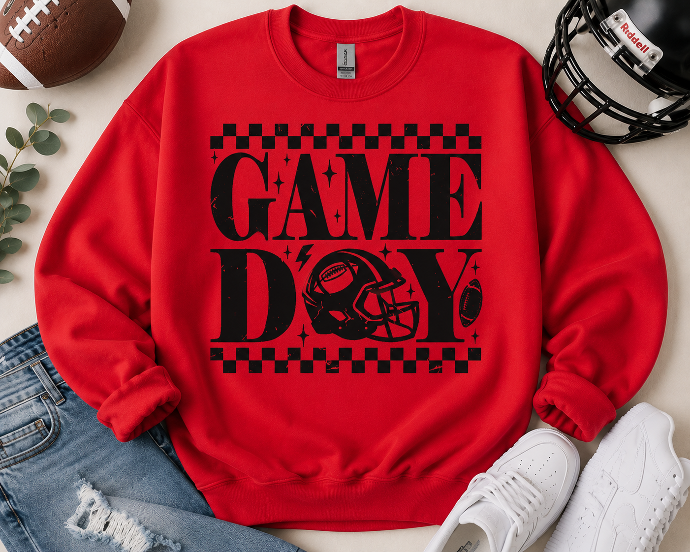 Game Day Sweatshirt | Vintage Football Crewneck | Football Season Sweatshirt | Football Mom Gift