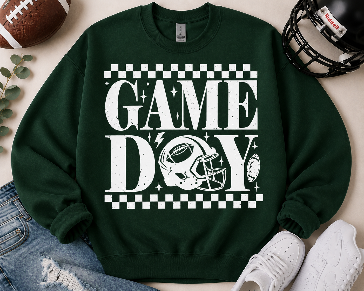 Game Day Sweatshirt | Vintage Football Crewneck | Football Season Sweatshirt | Football Mom Gift