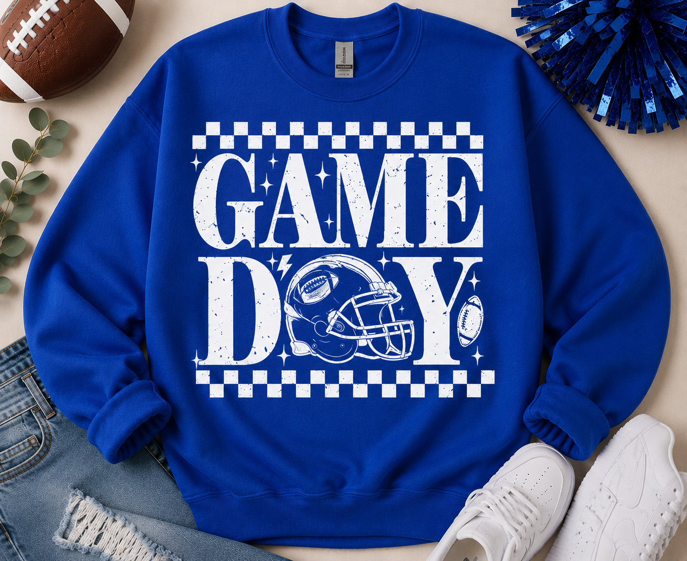 Game Day Sweatshirt | Vintage Football Crewneck | Football Season Sweatshirt | Football Mom Gift