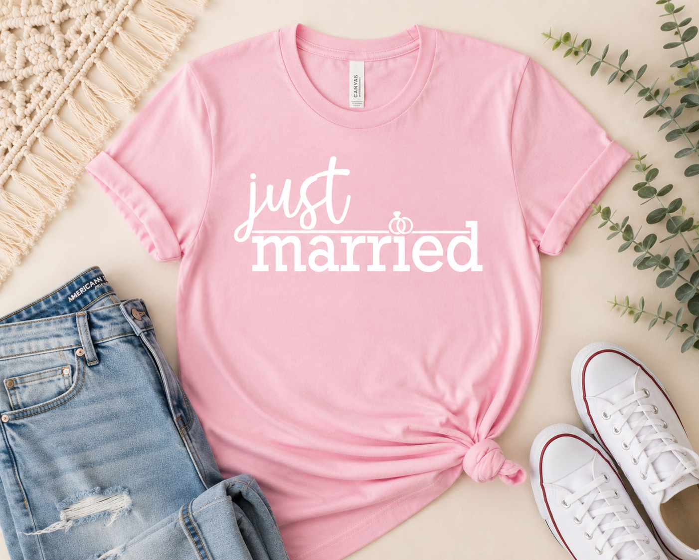 Just Married T-Shirt | Matching Bride & Groom Shirt | Wedding Gift Tee