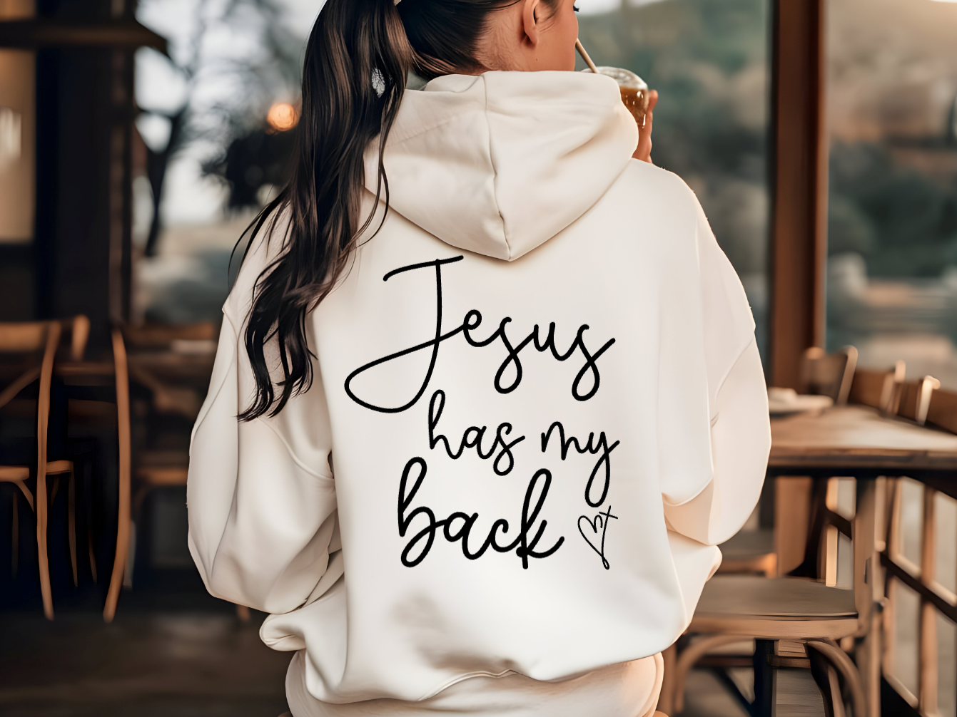 JESUS HAS MY BACK SWEATSHIRT